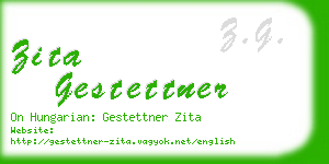 zita gestettner business card